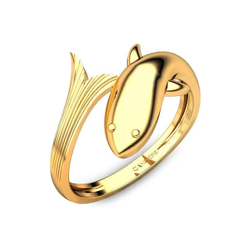 Buy Candere By Kalyan Jewellers 18KT Yellow Gold and Diamond Ring for Men  at Amazon.in