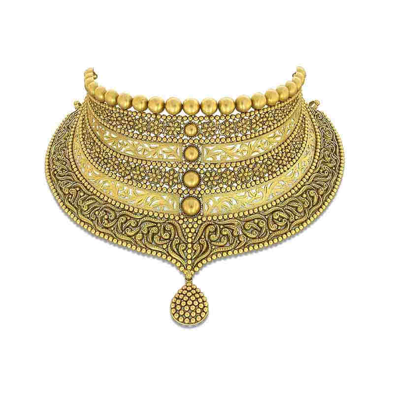 Antique choker necklace sales gold