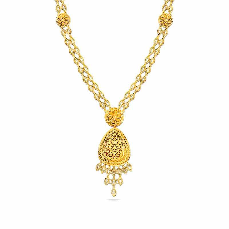 Kalyan jewellers gold necklace sales designs with price