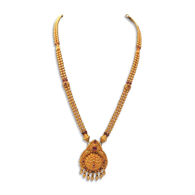 Gold attigai online necklace with price