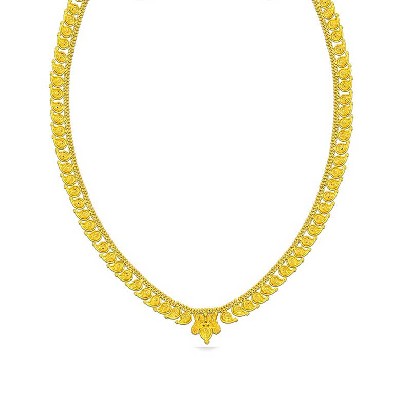 Long Gold Necklace Design Women s Jewellery Collection Kalyan