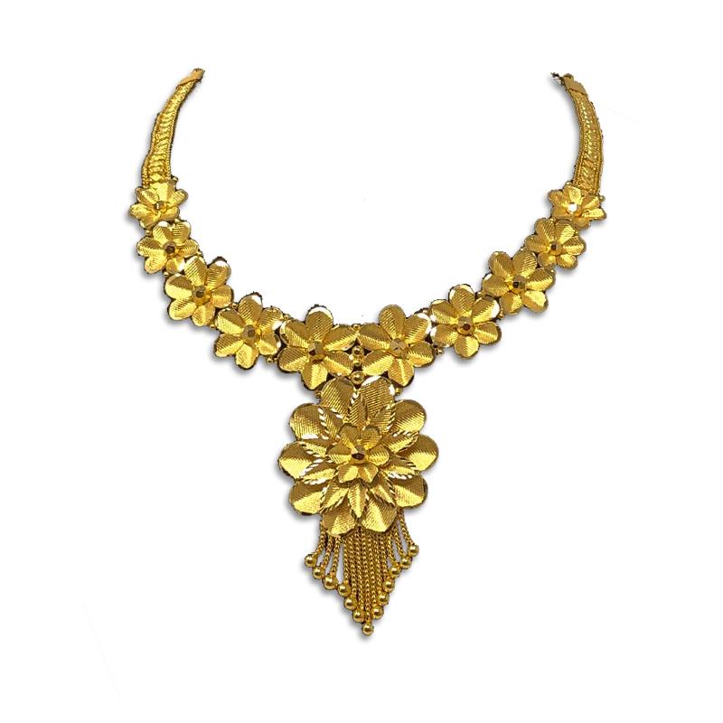 Buy simple and trendy Gold Necklace set Online Kalyan Jewellers