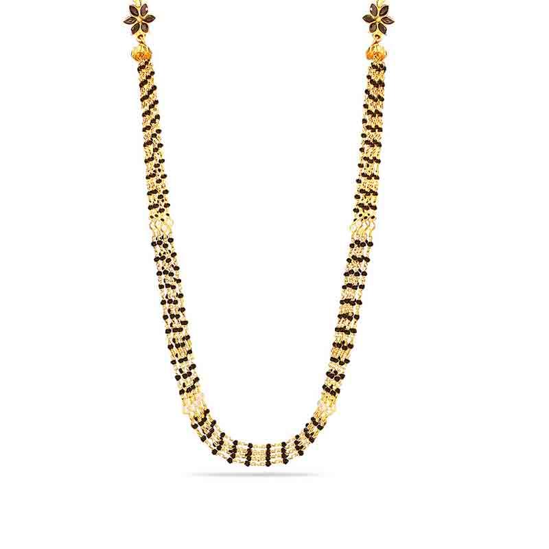 100 Latest Designs of Black Bead Necklace Kalyan Jewellers