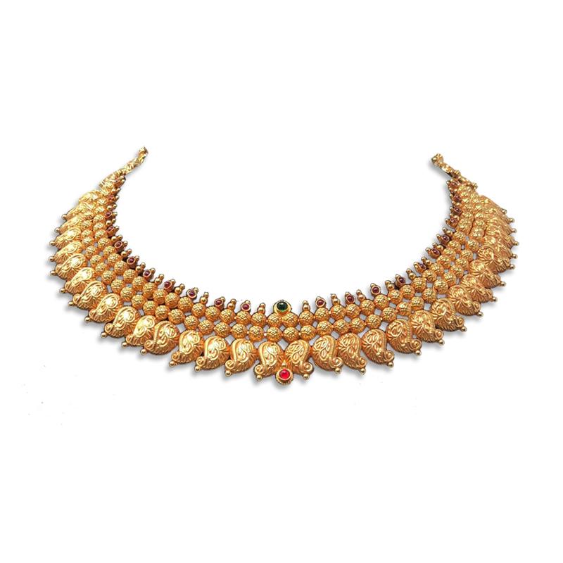 Designer 1 gram Necklaces | Gold jewelry fashion, Bridal gold jewellery  designs, Gold necklace designs