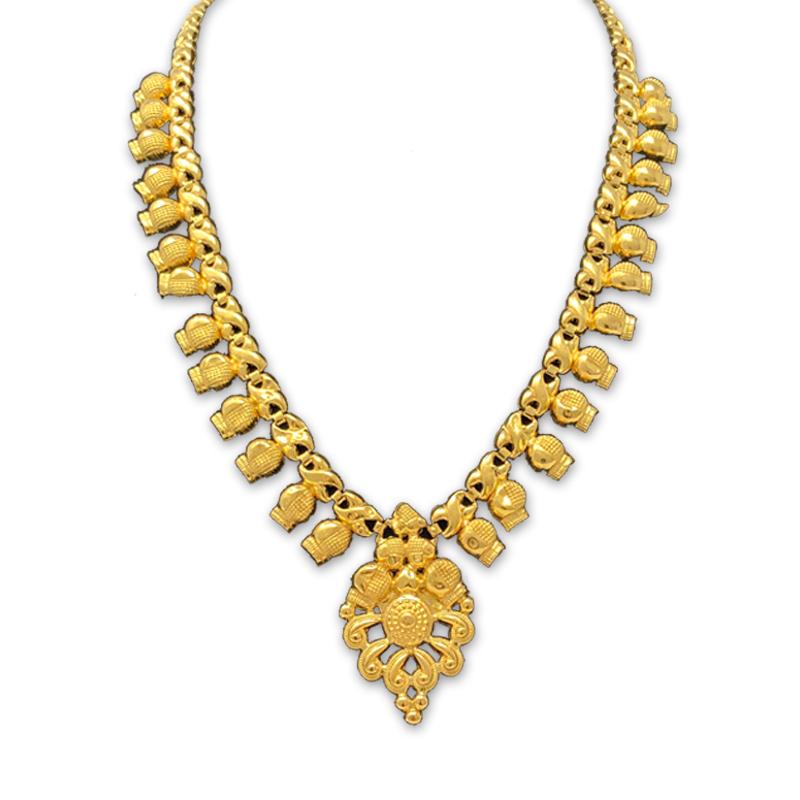 Gold haram designs online 40 gram gold haram Kalyan Jewellers
