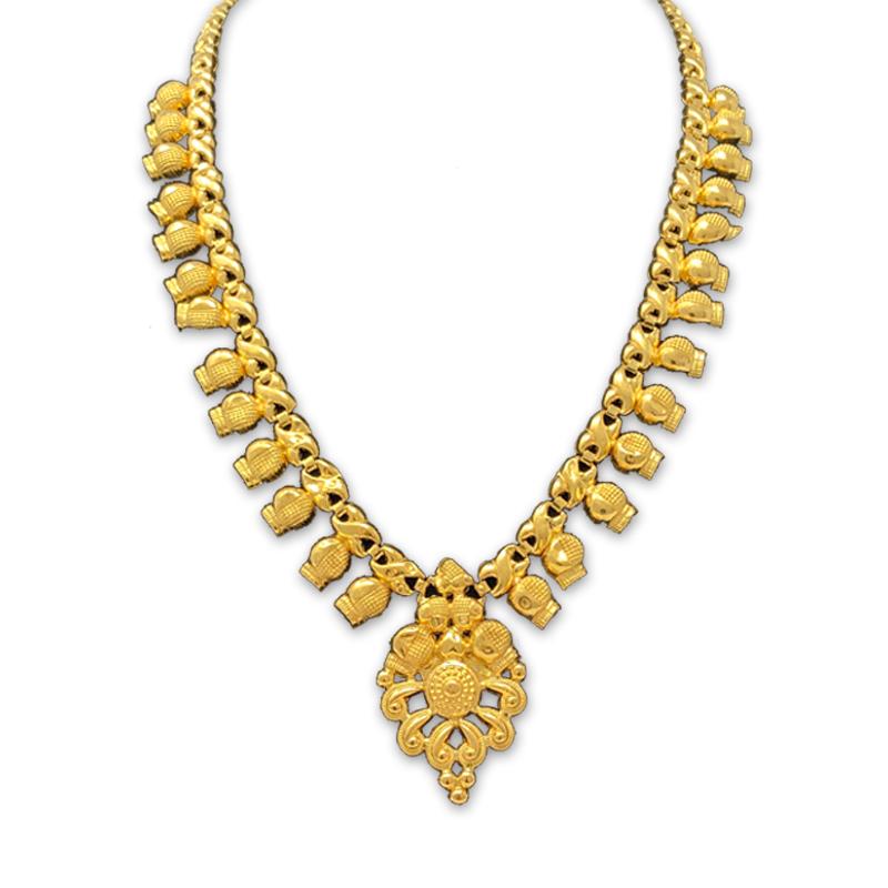 GOLD HARAM DESIGNS IN 40 GRAMS NECKLACE