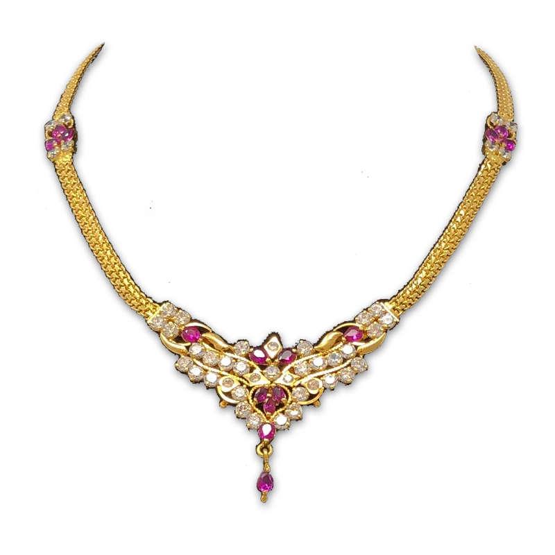 Gold necklace designs in 15 grams with price