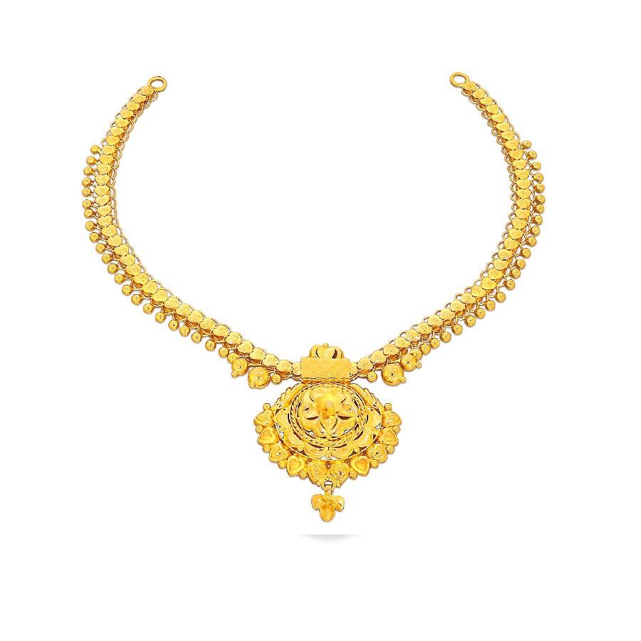 Light weight Gold Necklace Gold Necklace designs Kalyan Jewellers