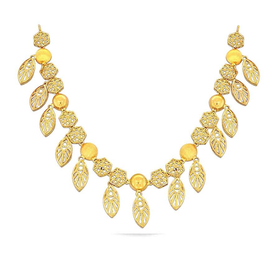 Buy 22Kt Simple Bridal Gold Necklace 9VK9893 Online from Vaibhav Jewellers