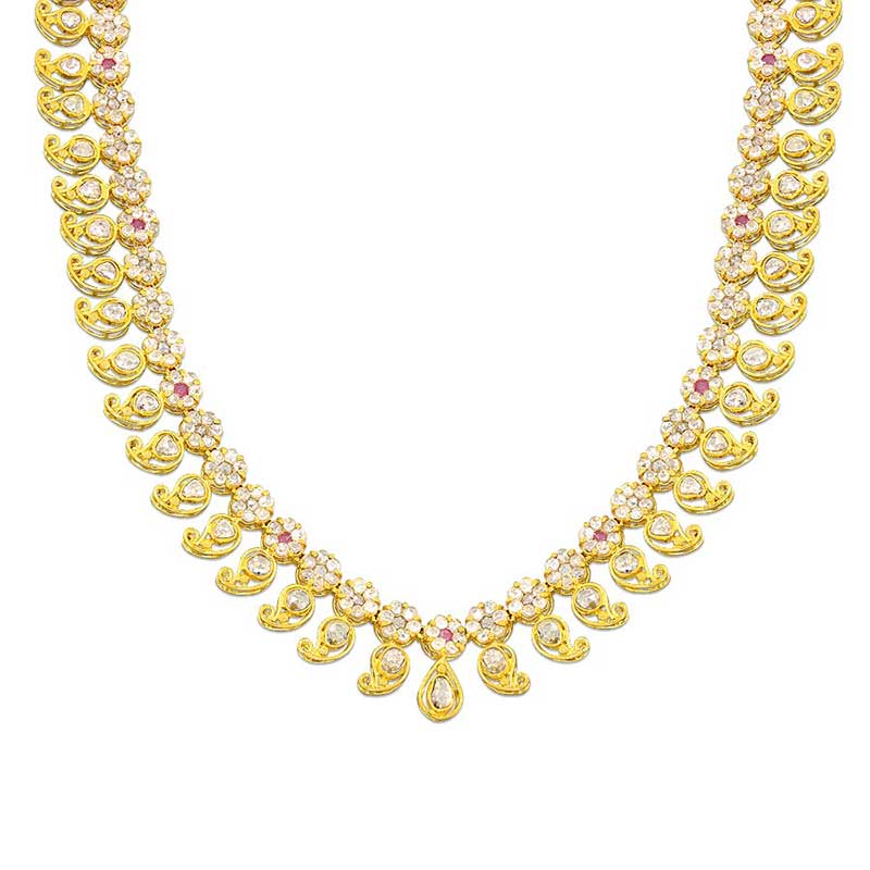 uncut diamond necklace