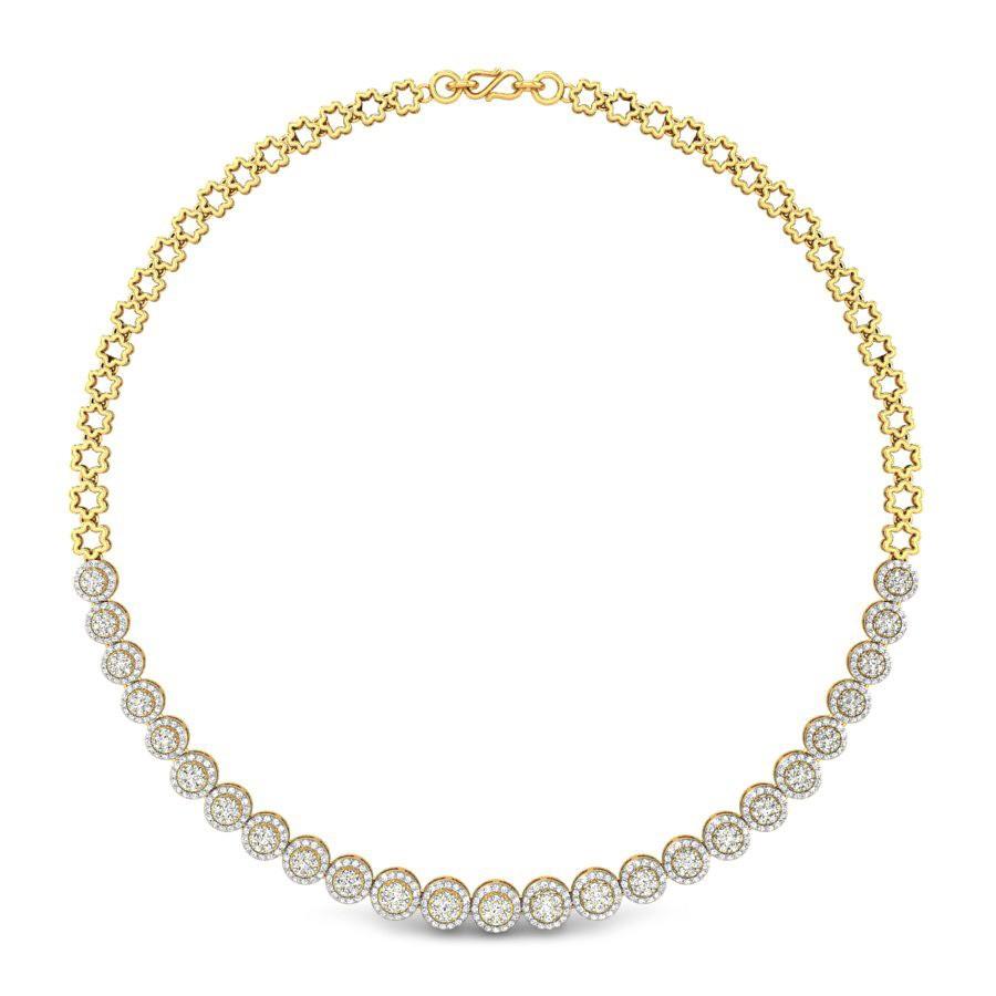 White Stone Gold Necklace
