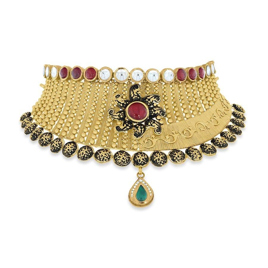 Buy Gold Choker Necklace Sets for Women Online - Candere by Kalyan Jewellers