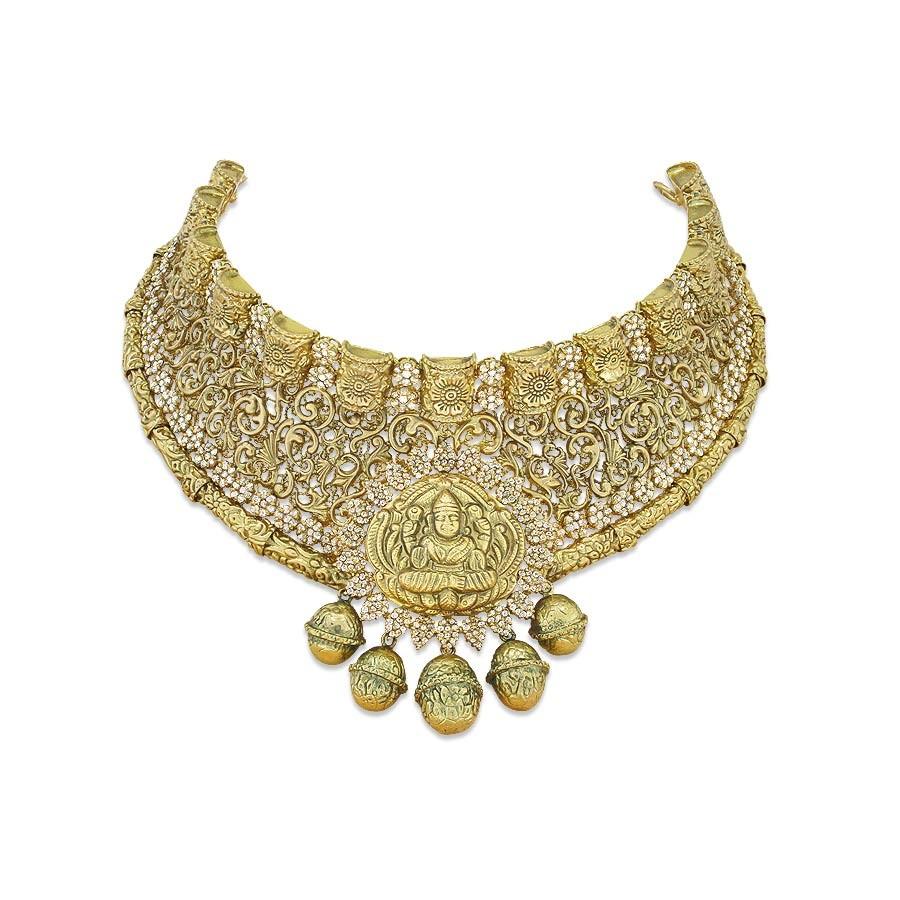 Buy choker necklace gold online Kalyan Jewellers