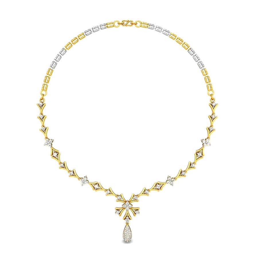 1 carat diamond pendant in white gold | KLENOTA