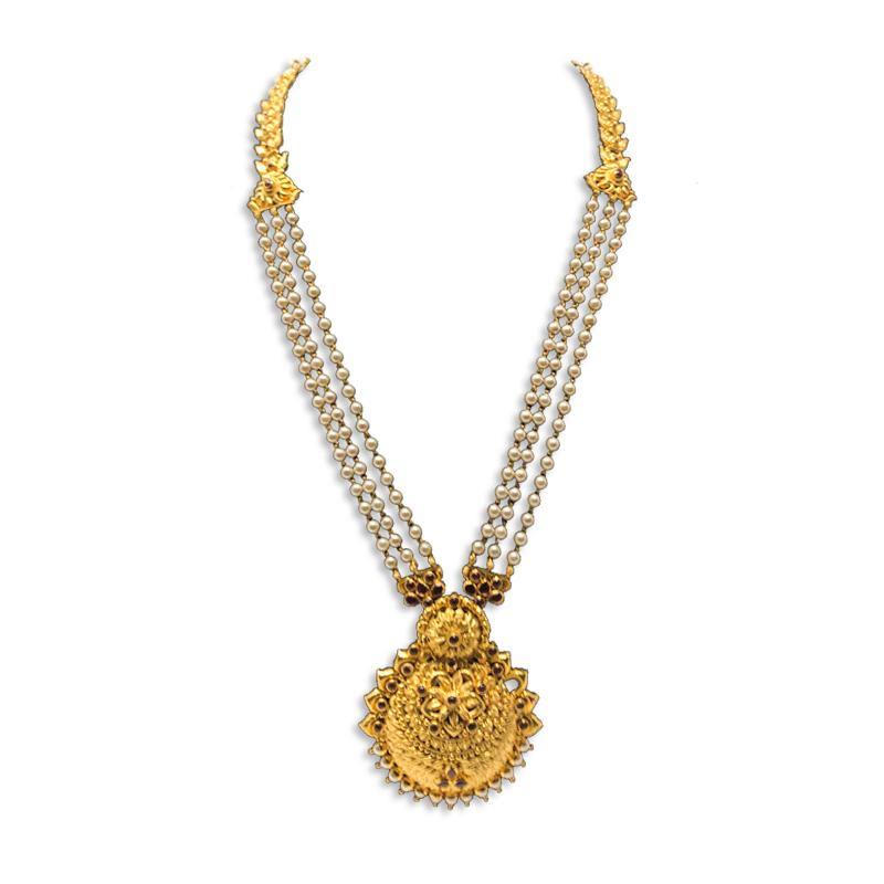 Shop latest Muthyala haram designs online Kalyan Jewellers