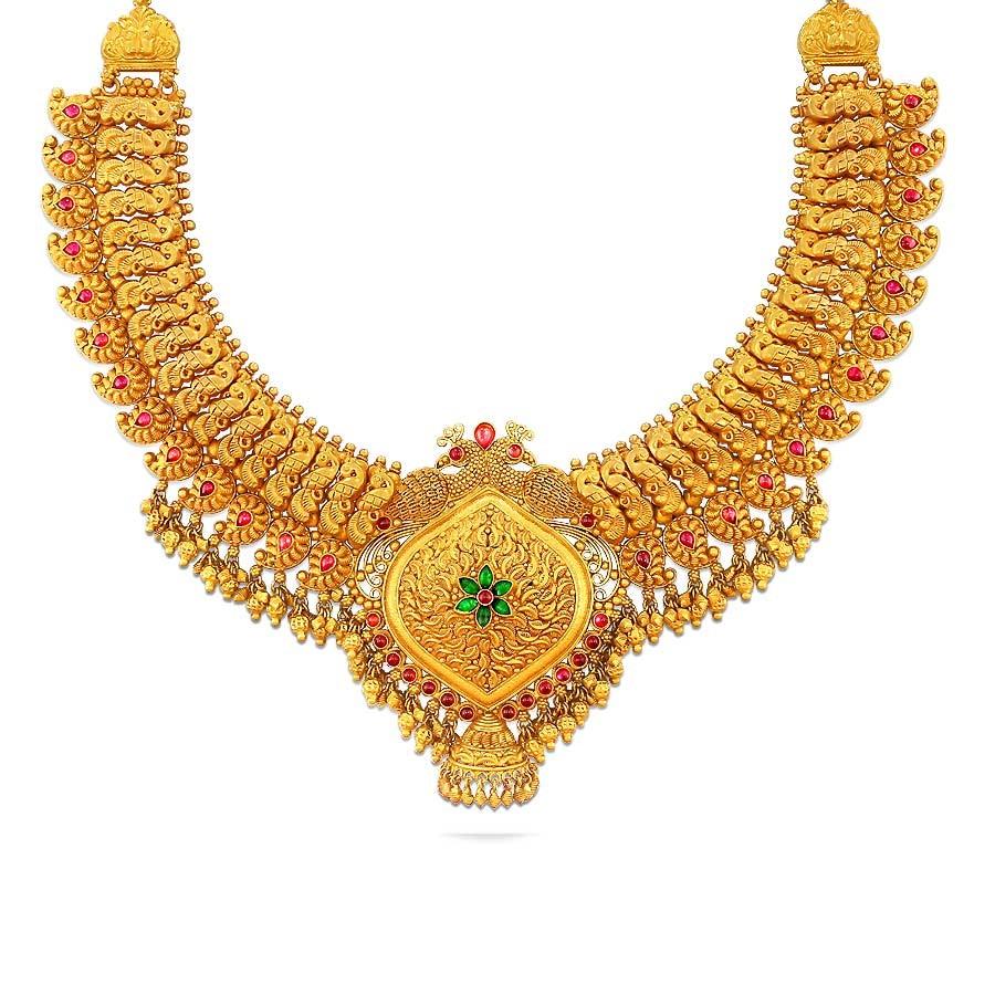 Gold 40 designs grams necklace 