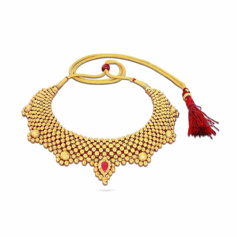 Buy Latest Necklace Design Gold Tone Forming Gold Necklace with Earring Set  Buy Online