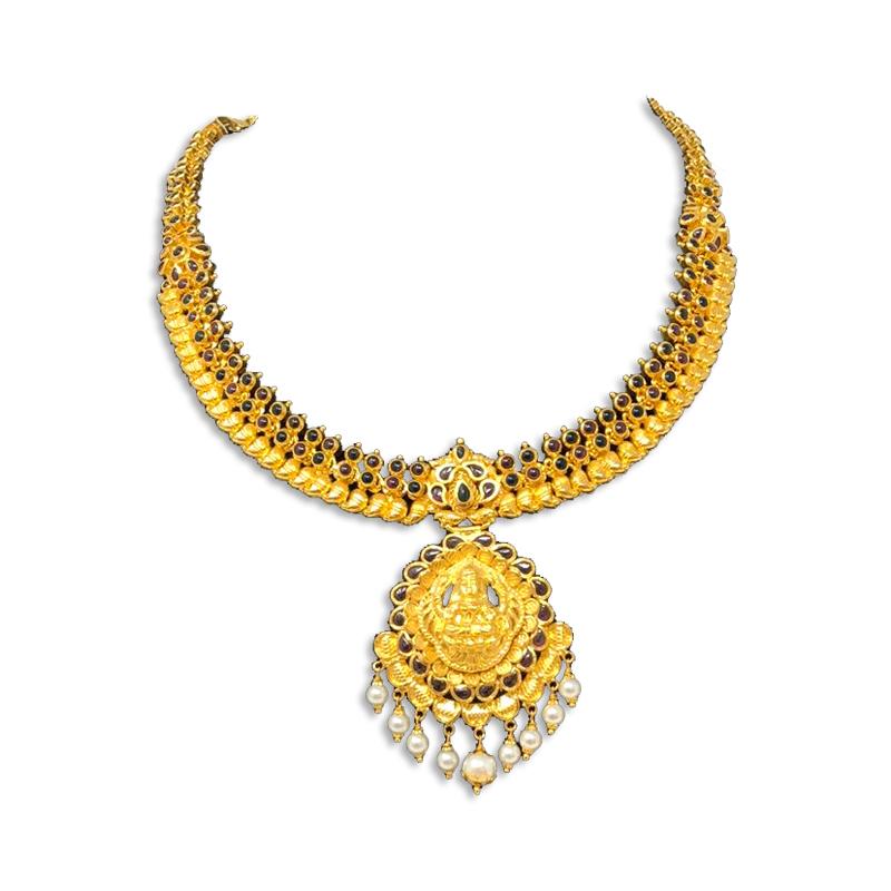 Temple necklace Traditional temple jewellery Kalyan Jewellers