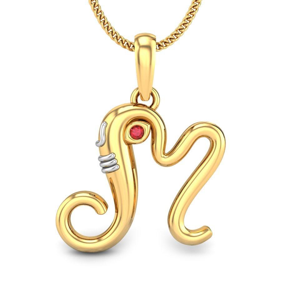 S shaped gold pendant hotsell