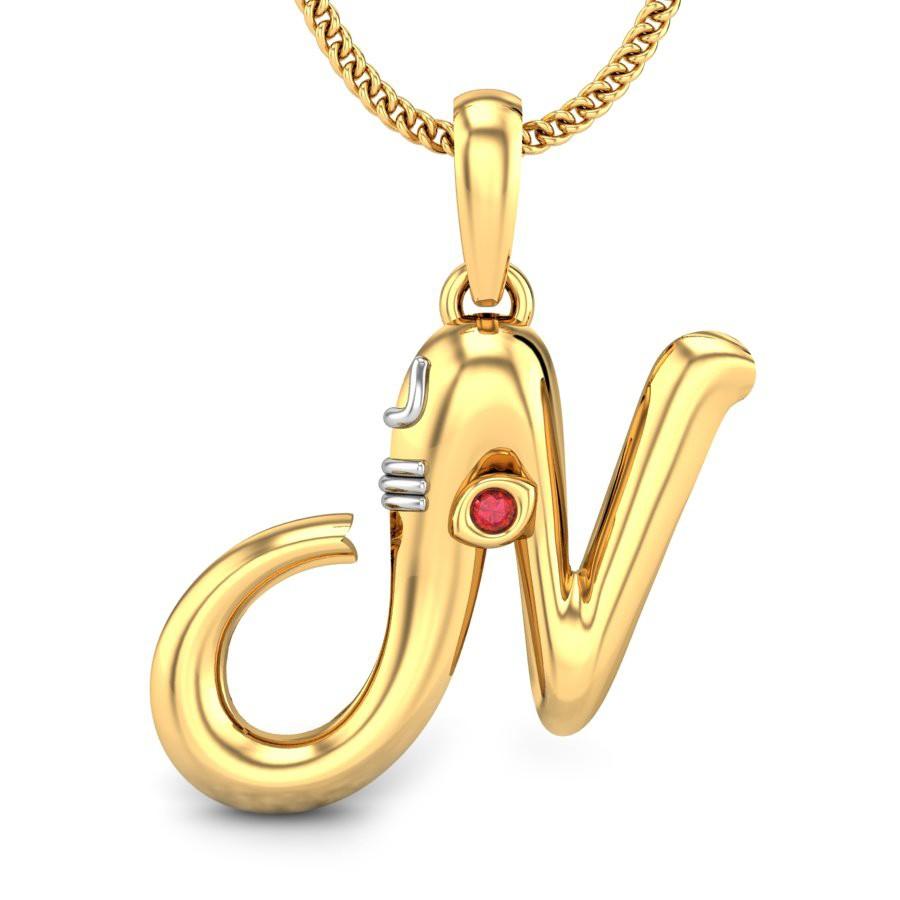 N letter pendant sale designs