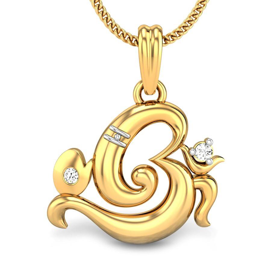 Gold om pendant cheap for baby boy