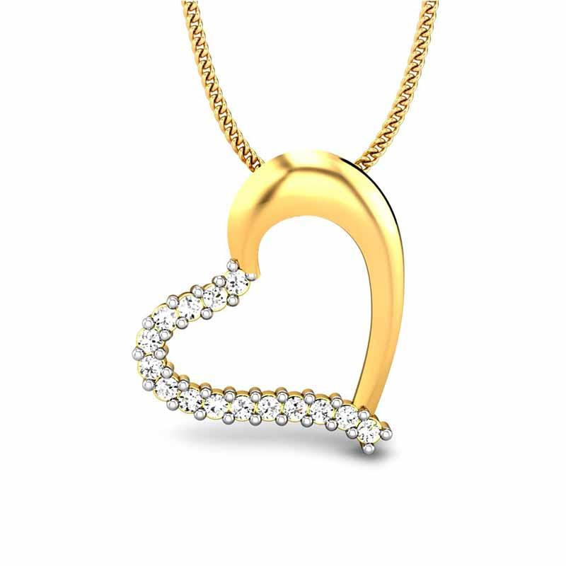 diamond heart pendant