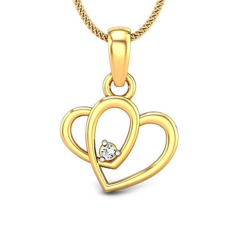 Heart shape gold pendant hot sale price