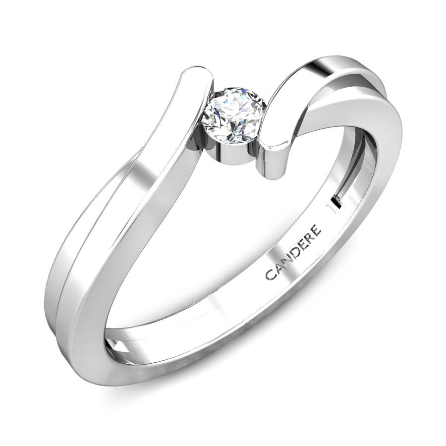 Tanishq Brilliant Geometric Platinum Ring - Get Best Price from  Manufacturers & Suppliers in India