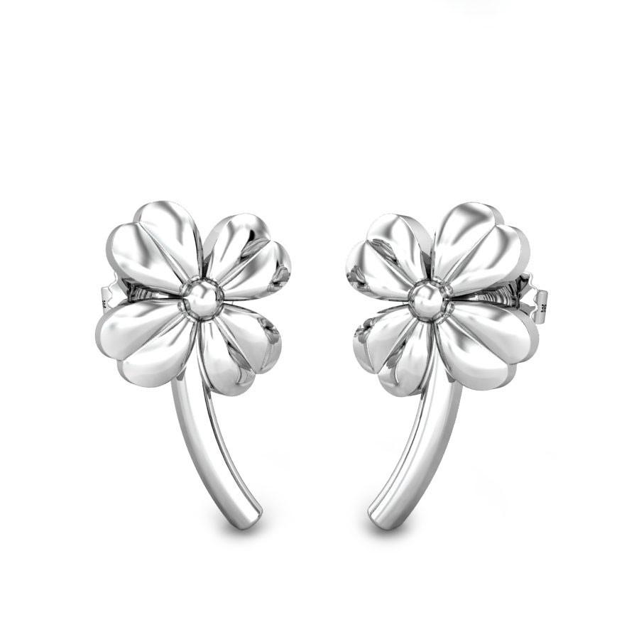 Platinum Earrings Platinum Studs kalyan jewellers