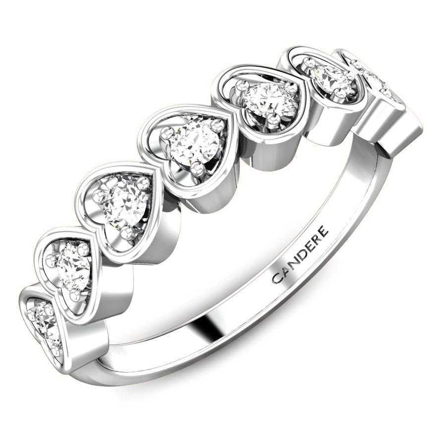 Platinum Round Diamond Ladies Ring 0.57ct 10.3mm 014290