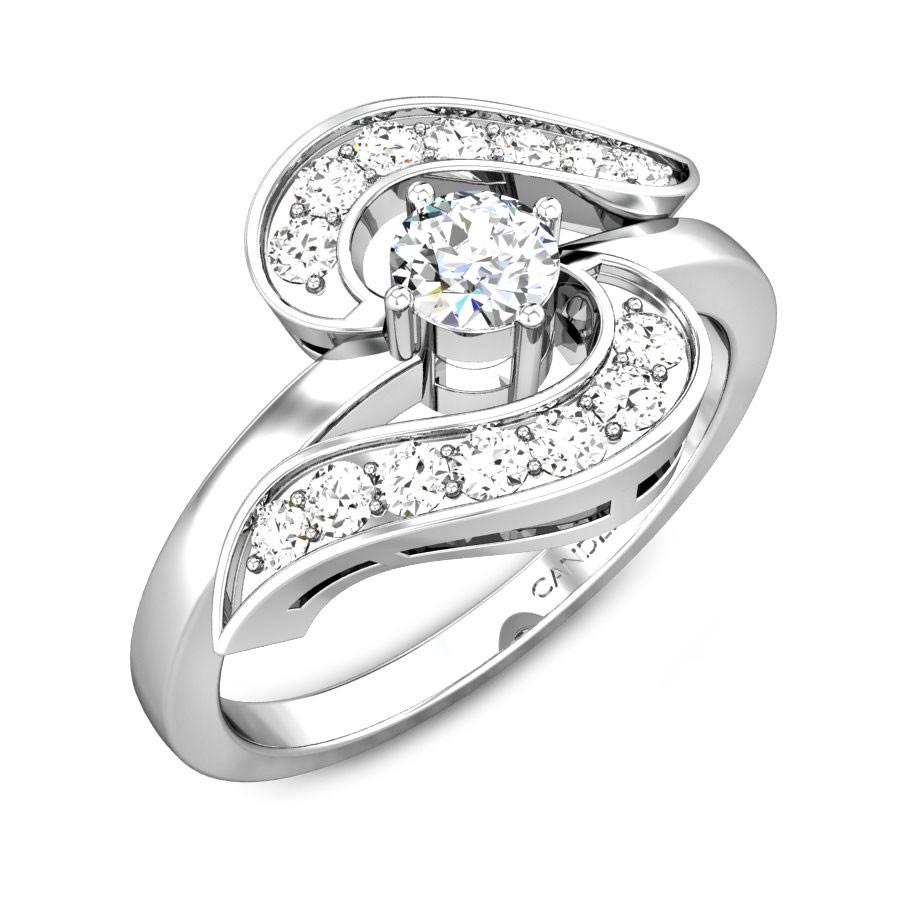 Engagement Rings for Womens , Solitaire Platinum Ring SGT631-gemektower.com.vn