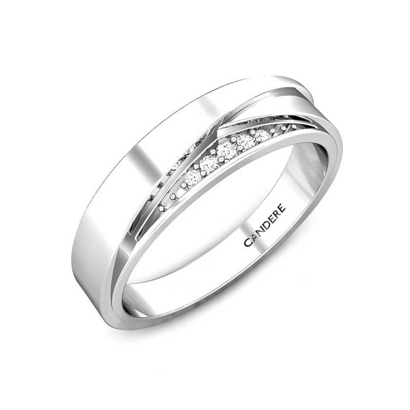 Diamond Platinum Band Ring | Mens Gold Diamond Wedding Bands|