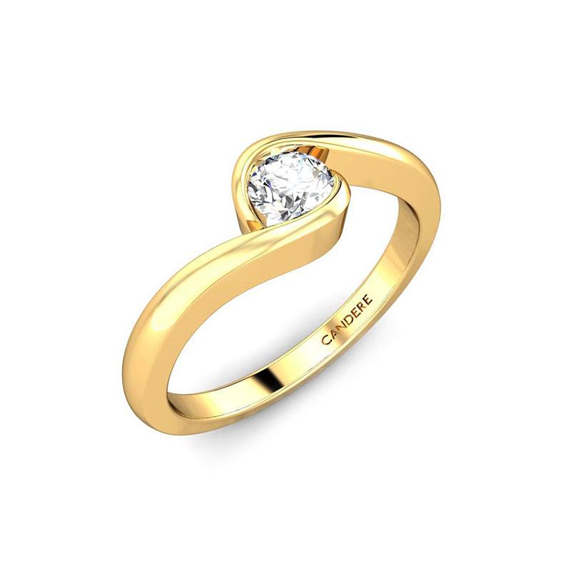 VSHINE Adjustable Propose Ladies Ring Exclusive Collection Love Heart  Valentine American Diamond Studded Gold Plated Free