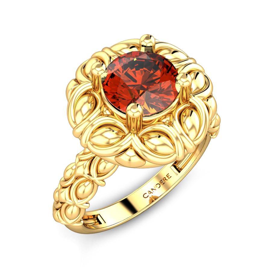 gomed stone ring 9.00 Carat 10.25 ratti Certified AA++ Natural Gemstone  Gomed Hessonite Stone ring