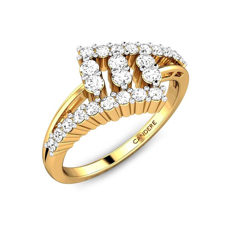 18K Rose Gold Wide Terrain Wedding Ring - VegaJewelryUS