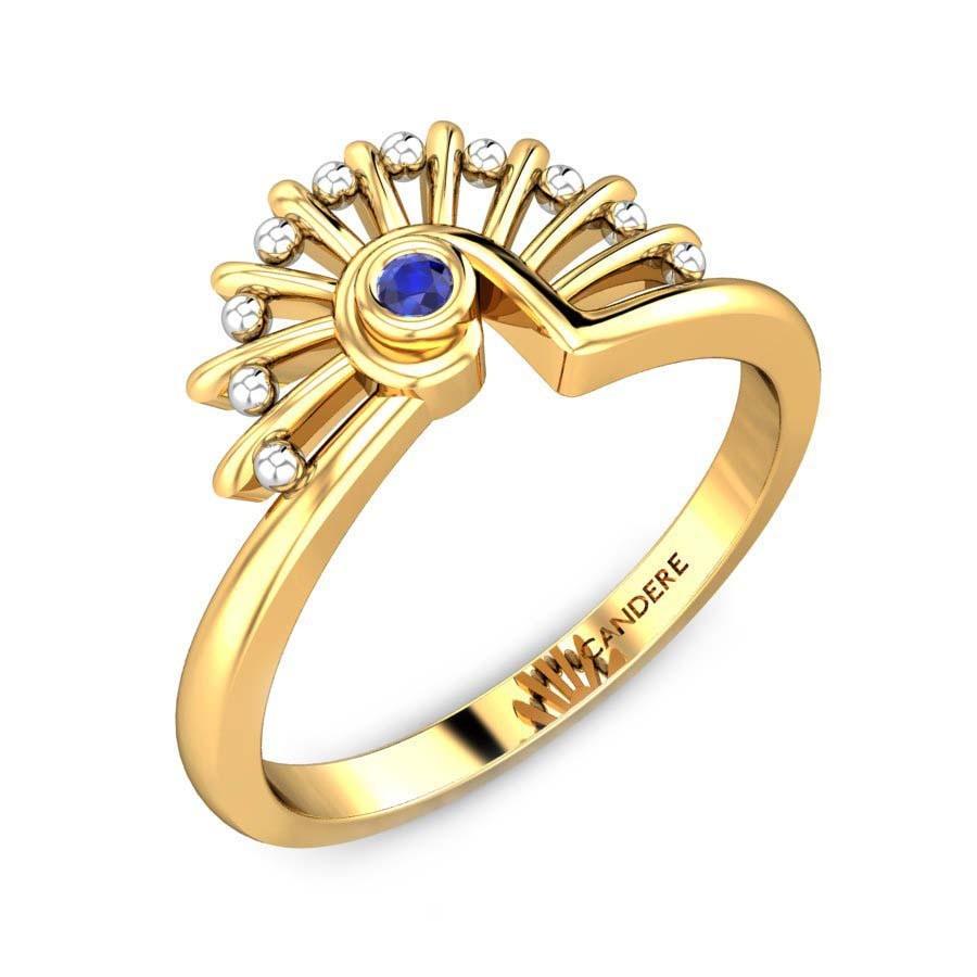 Gold tone ad white-ruby-green shanku vanki finger ring dj-40016 – dreamjwell-demhanvico.com.vn