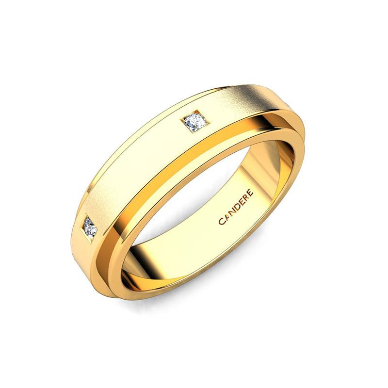 Buy CANDERE - A KALYAN JEWELLERS COMPANY BIS Hallmark 18K Yellow Gold  Classic Band Ring for Men at Amazon.in