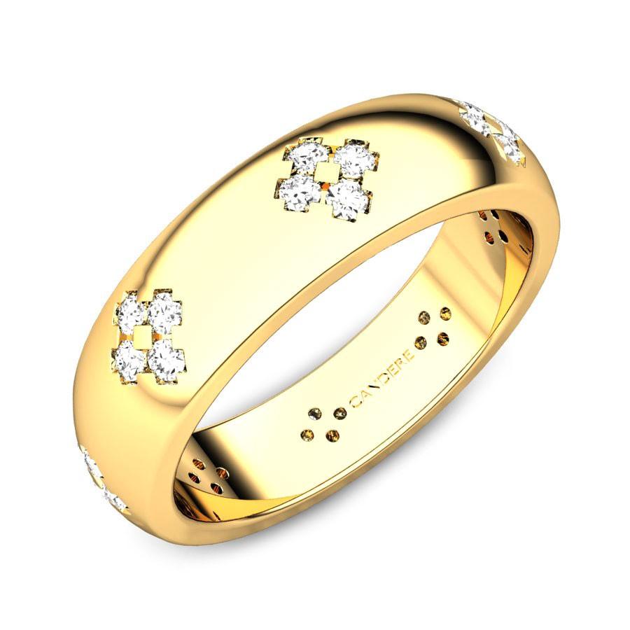 Adela Daily Wear Gold Band Ring - By RK Jewellers