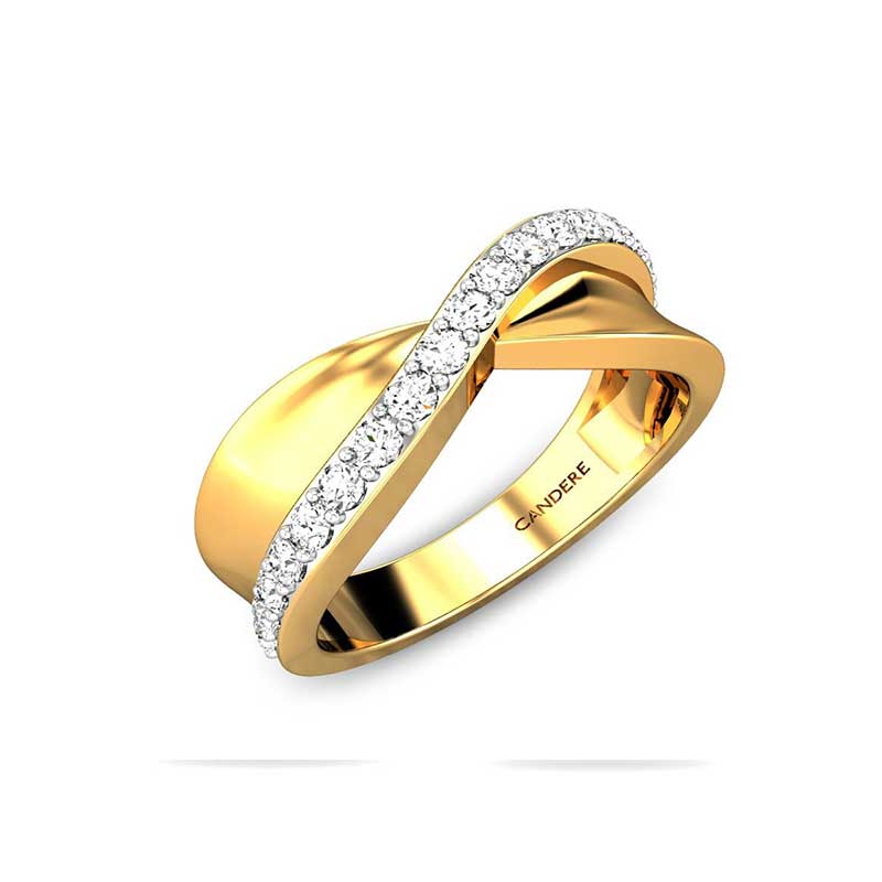 Buy ladies gold ring online Kalyan Jewellers