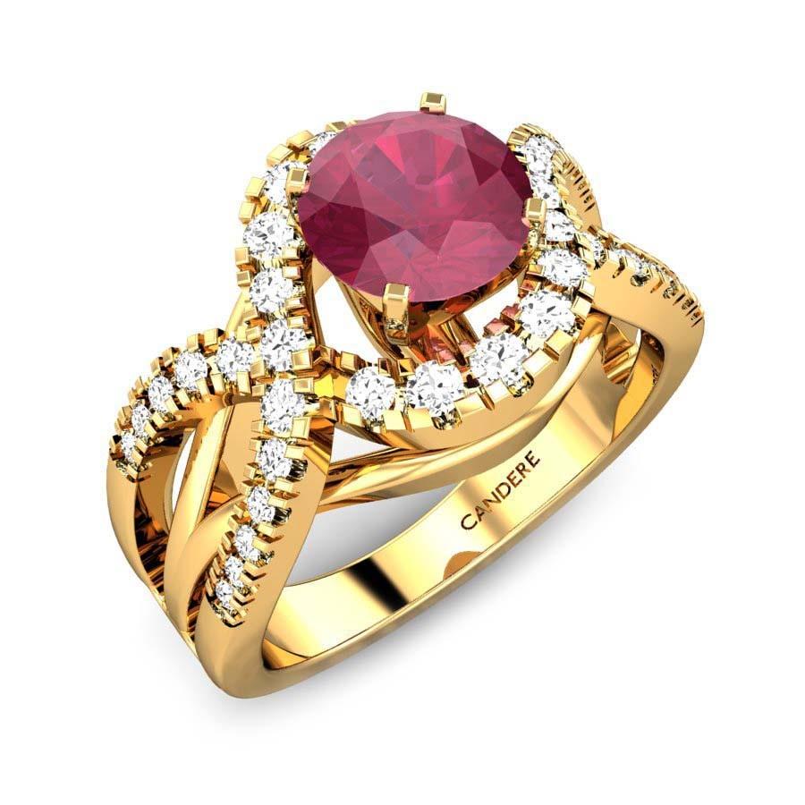 Buy 22Kt Gold Semi Precious Ruby Ring For Men 94VG8141 Online from Vaibhav  Jewellers