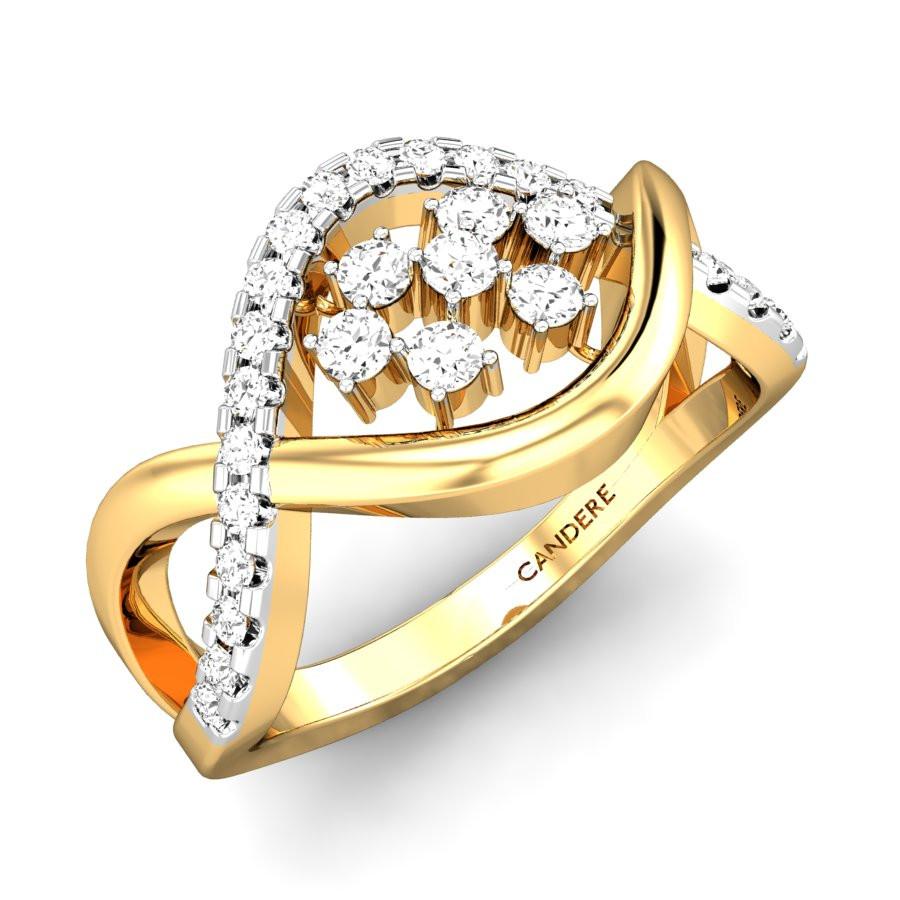 CANDERE - A KALYAN JEWELLERS COMPANY 18K BIS Hallmark Gold and Cubic  Zirconia Ring for Women : Amazon.in: Fashion