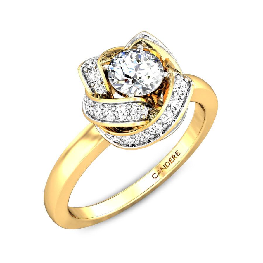 Hurricane Solitaire Diamond Ring