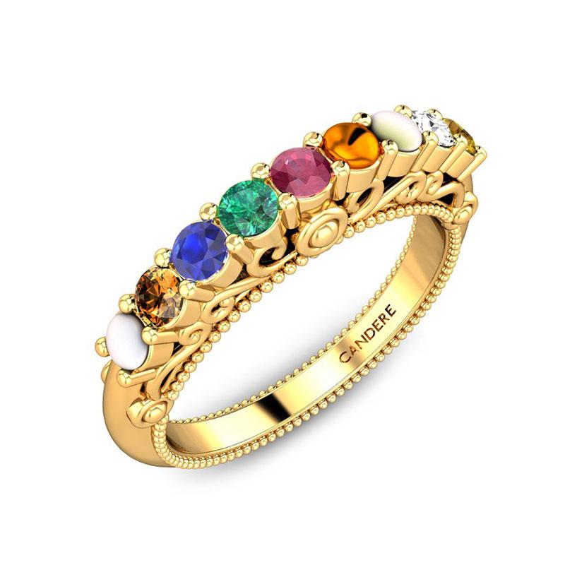 Gautam Navratna Diamond Ring For Him Jewellery India Online - CaratLane.com