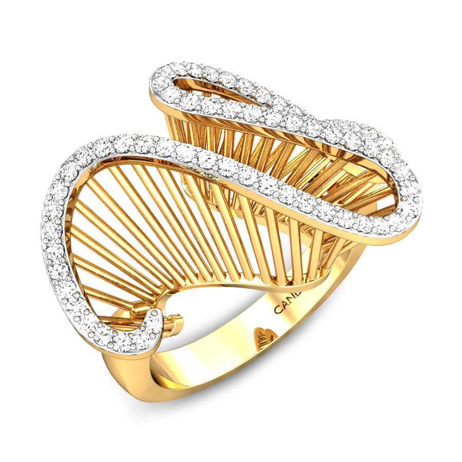 Gold ring designs cheap for female kalyan jewellers