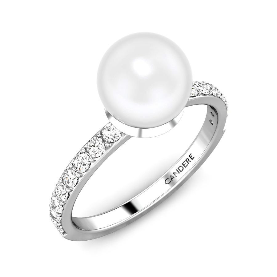 white pearl, silver pearl ring, pearl astro ring, pearl ring silver ring,  south sea pearl, south sea moti, round pearl – CLARA