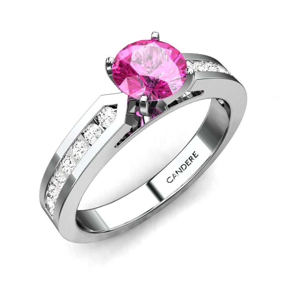 Pear Shaped Sapphire Bypass Ring with Diamonds - Trendy new sapphire and  diamond ring