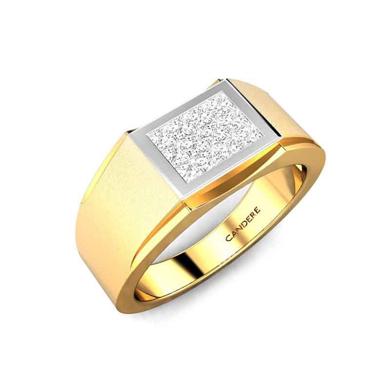 Brilliant 18 Karat Gold And Diamond Finger Ring