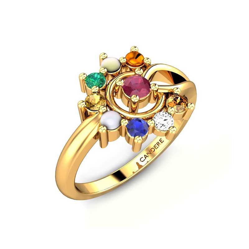 Buy Candere by Kalyan Jewellers Lightweight 18kt Yellow Gold Band Ring for  Women at Amazon.in