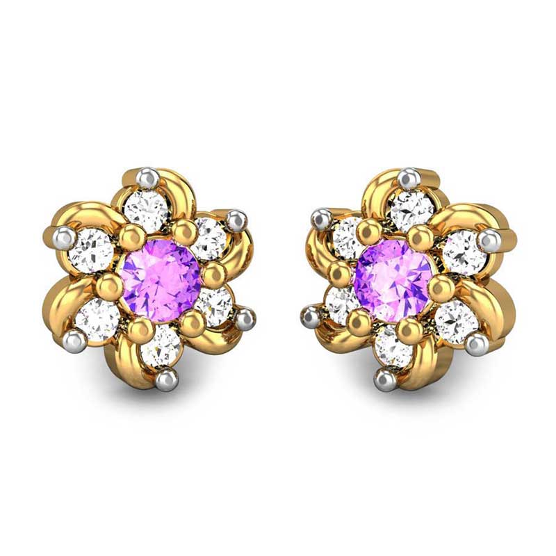 Pushparagam stone clearance stud