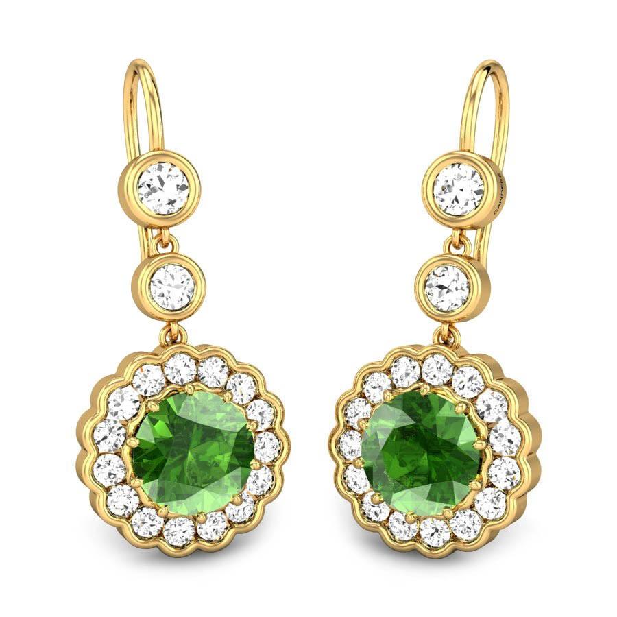 Tourmaline earrings | Unique earrings Online | Kalyan Jewellers